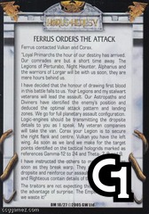 Ferrus Orders the Attack